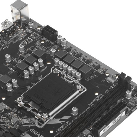 Материнская плата Gigabyte H810M H, LGA1851, Intel H810, 2xDDR5, 4xSATA, 1xM.2, 1xPCIe 4.0 x16, 1xPCIe 3.0 x1, 1xHDMI, 1xD-Sub, 1x1Gb LAN, 1xUSB-C 5Gbps, 4xUSB-A 5Gbps, 7xUSB-A 2.0, 3x3.5 мм, 7.1, mATX