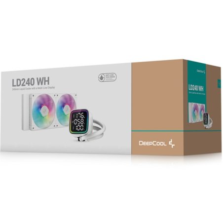 Система жидкостного охлаждения DEEPCOOL LD240 черный, 120 мм, алюминий/медь, 2400 об/мин, 38.71 дБ, 4 pin, 280 Вт