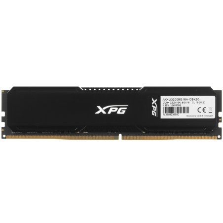Оперативная память XPG Gammix D20, DDR4, 8Gb (1x8Gb), 3200MHz, CL16, UDIMM, с радиатором, черный