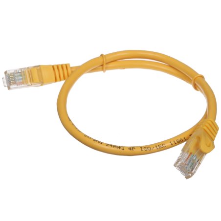 Патч-корд ACD-LPU5E-5DY Cat5e UTP 24AWG 4Pair, 7/0.18мм CCA Желтый, 0.5м, (741371)