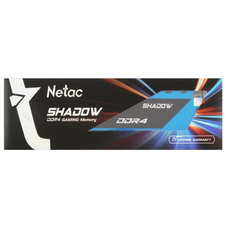 Оперативная память NETAC Shadow, DDR4, 16Gb (1x16Gb), 3200MHz, CL16, DIMM, с радиаторами, синий