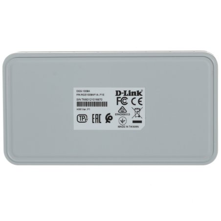 Неуправляемый коммутатор D-Link DGS-1008A/F1A с 8 портами 10/100/1000Base-T (465291)