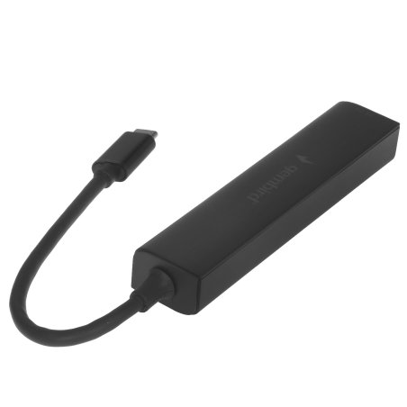 Концентратор USB 3.0 Gembird UHB-C364, 4 порта, Type-C, с доп питанием