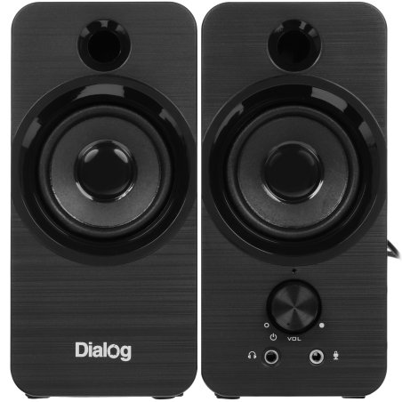 Акустическая система Dialog Stride AST-17UP 2.0, 10W RMS, PhoneOut, Mic In, черные, питание от USB