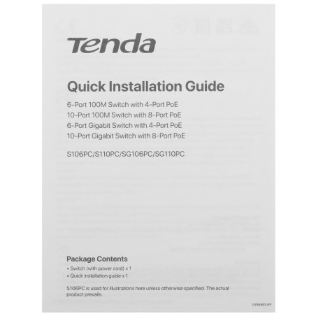 Коммутатор Tenda S106PC 6PORT 100M