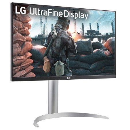 Монитор 27" LG UltraFine 27UP650K-W IPS 3840x2160, 60 Гц, 5 мс, 16:9, 400 кд/м², 2xHDMI 2.0, DP 1.4, 3.5 мм, черный/серебристый