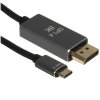 Кабель-адаптер VCOM USB Type-Cm --> DP1.4v (m) 8K@60Hz, 1,5 м, Alum Shell