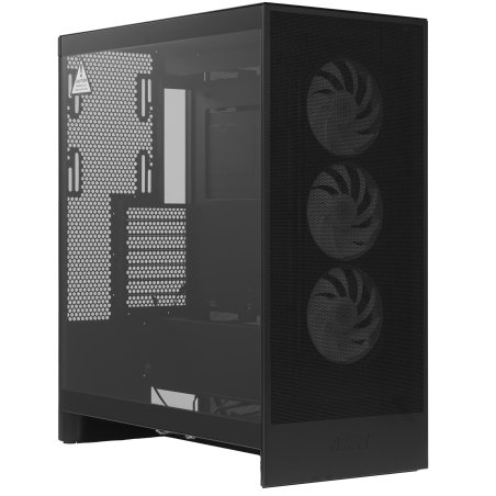 Компьютерный корпус без блока питания Case NZXT H9 Flow RGb (2025), Midi-Tower, TG, 3x140мм RGb + 1x120мм, 2xUSB-A 3.2 + 1xUSB-C 3.2, E-ATX, ATX, mATX, mITX черный