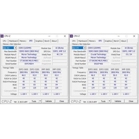Оперативная память Crucial, DDR5, 16Gb (1x16 Gb), 5600 MHz, CL46, DIMM