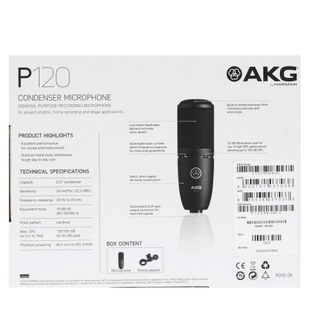 Микрофон AKG P120, черный