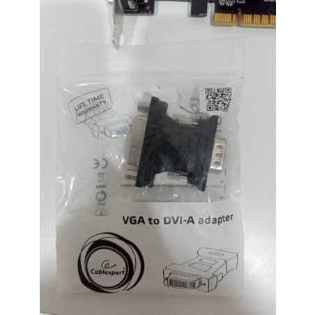 Переходник Cablexpert VGA-DVI, 15M/25F, черный, пакет (A-VGAM-DVIF-01)