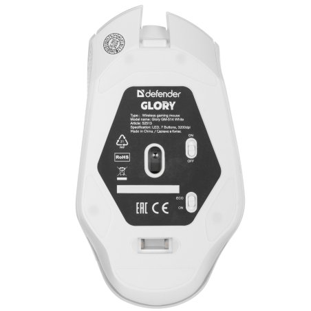 Мышь беспроводная Defender Glory GM-514 белый, 3200 dpi, радиоканал, USB, кнопки - 7