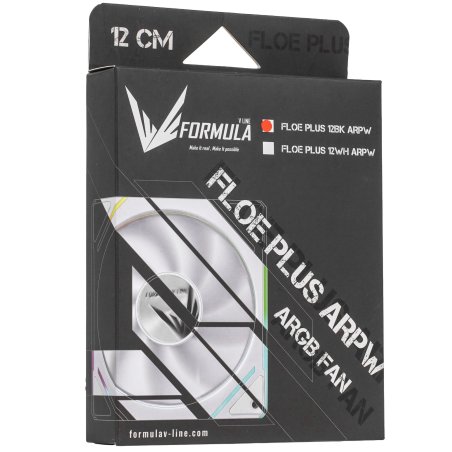 Вентилятор для корпуса Aerocool / Formula Floe Plus 12WH ARPW ARGb белый, 120 мм, 1500 об/мин, 26.8 дБ, 4 pin