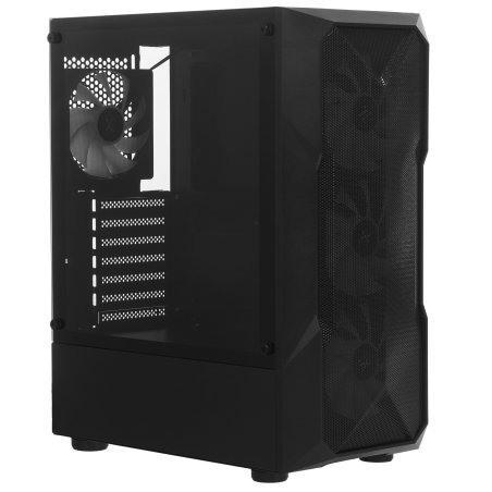 Компьютерный корпус XASTRA A304 4FRGb Black ATX/Mesh/half-size TG/4x120мм FRGb FC fans/ A304-4FC12F