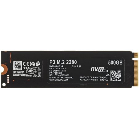 Накопитель SSD Crucial P310 500GB PCIe Gen4 NVMe 2280 M.2 SSD CT500P310SSD8
