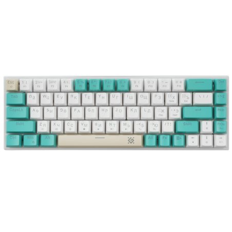 Клавиатура проводная механическая Defender Vexx Pro GK-084 RU, белый/зеленый, механическая