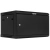 Шкаф телекоммуникационный настенный Hyperline TWB, 19", 6U, 367х600х450 мм (ВхШхГ), дверь: металл, разборный, черный