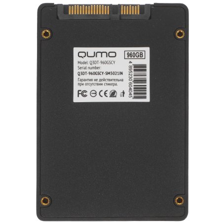 Накопитель SSD QUMO Novation, 960Gb, SATA III, 2.5", R/W 560/520