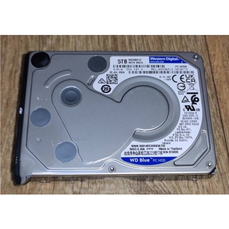 Жесткий диск Western Digital HDD SATA3 5Tb 2.5" Blue 4800 RPM 128Mb 1 year warranty (replacement ST5000LM000)