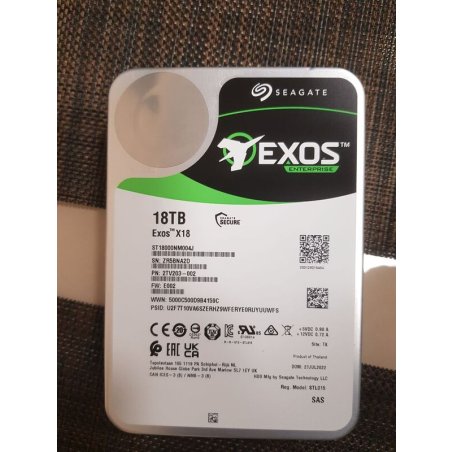 Жесткий диск Seagate HDD Server Exos X18 512E/4kn (3.5'/ 18Tb/ SAS 12Gb/s / 7200rpm)