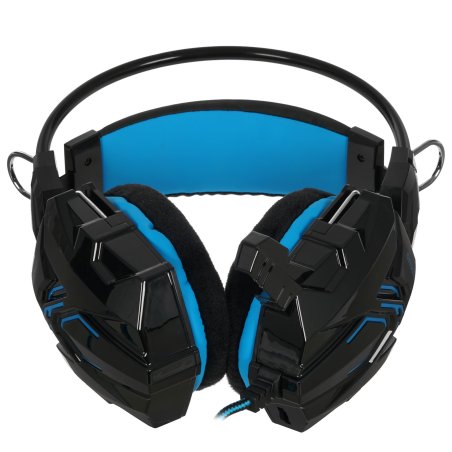 Игровая гарнитура RUSH COBRA, динамики 40мм, велюровые амбушюры, черный/синий (SBHG-1000)