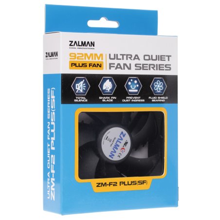 Вентилятор для корпуса Zalman ZM-F2 PLUS (SF) черный, 92 мм, 1500 об/мин, 23 дБ, 3 pin