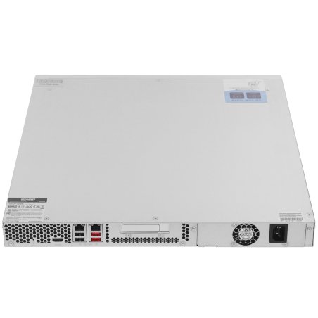 Сетевое хранилище SMB QNAP TS-464U-8G NAS 4 HDD trays, rackmount 1U, 1 PSU. 4-core Intel Celeron N5105/N5095 2.0-2.9 GHz, 8 Gb RAM MAX, 2x2.5GbE, 2xUSB 3.2 Gen 2 (10Gbps), 2xUSB 2.0, 1xHDMI, PCIe Gen 3 x2, W/o rail kit RAIL-B02