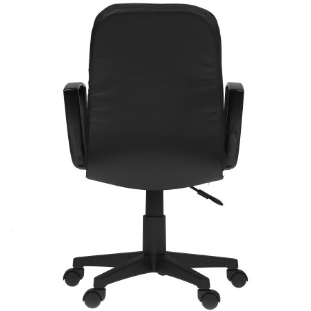 Кресло компьютерное Бюрократ CH-327 черный, эко.кожа, крестов. пластик