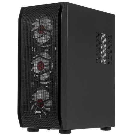 Компьютерный корпус Ginzzu GL300 FAN 12CM RGb*4 USB 3.0 Window