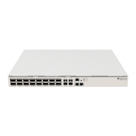 Коммутатор MikroTik CRS520-4XS-16XQ-RM Cloud Router Switch with Quad-Core AL52400 2 GHz CPU, 4 Gb RAM, 98CX8410 switch chip, 2 x 10G Eth ports, 4 x 25G SFP28 ports, 16 x 100G QSFP28 ports, RouterOS L5, 1U rackmount enclosure, dual hot-swap PSU, 4 x hot-sw