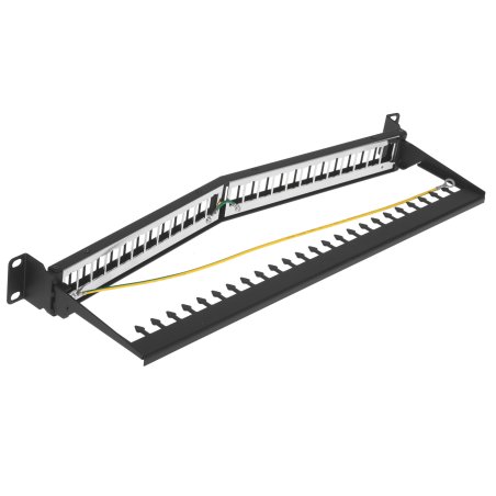 Патч-панель наборная Lanmaster LAN-PPAR24OK-STP 19" 1U 24xRJ45 STP