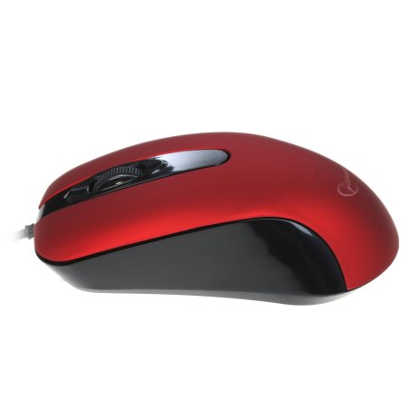 Мышь проводная Gembird MOP-400-R красный, 1000 dpi, USB, кнопки - 3