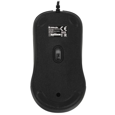 Мышь проводная Defender Classic MB-230 черный, 1600 dpi, USB, кнопки - 4