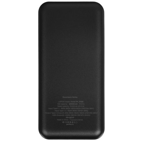 Мобильный аккумулятор Perfeo Powerbank LAPTOP 65W 20000 mAh/LED дисплей/PD+QC 3.0/2Type-C/1 USB,max 65W черный