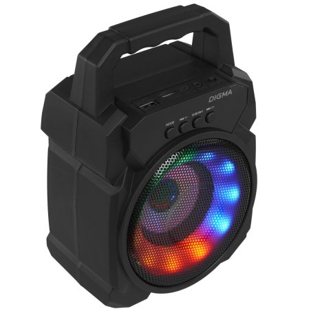 Портативная колонка Digma D-PS1500 черный 10 Вт 1.0 BT 10м 500mAh