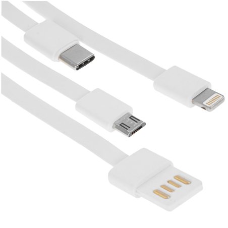 Портативный аккумулятор Powerbank Perfeo ABSOLUTE 10000mah In Micro usb,USB /Out USB,Micro usb,Type-C,Lightning, 2.1А/ белый (PF_B4879)