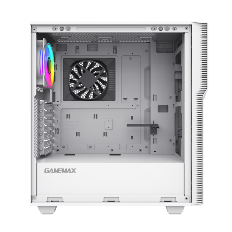 Компьютерный корпус GameMax Centauri, без БП, (ATX,Бело-голуб,USB 3.0, Зак.стек.,1*120мм. RGb, пыл.фильтр), белый/синий