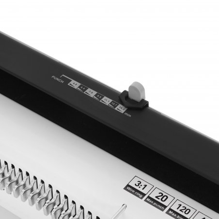 Переплетчик Office Kit B3420RH A4/перф.20л.сшив/макс.120л./метал.пруж. (4.8-14.3мм)