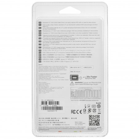 Накопитель SSD Apacer AS350 PANTHER, 128Gb, 2.5", SATA III, R/W 560/540