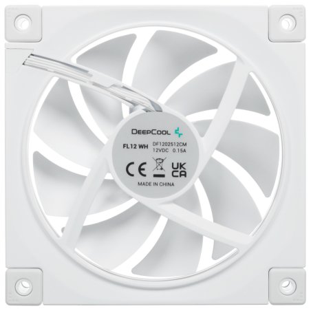 Вентилятор для корпуса DEEPCOOL FL12 WH белый, 120 мм, 2150 об/мин, 32 дБ, 4 pin