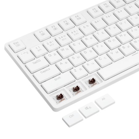 Клавиатура беспроводная Redragon Anubis беспроводная, USB, Bluetooth/Радиоканал, белый