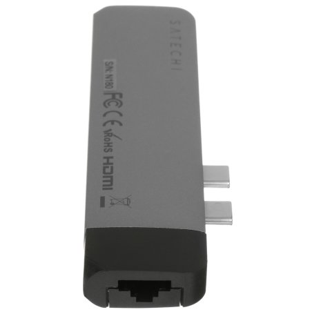 Хаб USB Satechi Aluminum Pro Hub with Ethernet для 2016/2017 MacBook Pro 13” и 15”. серый космос.