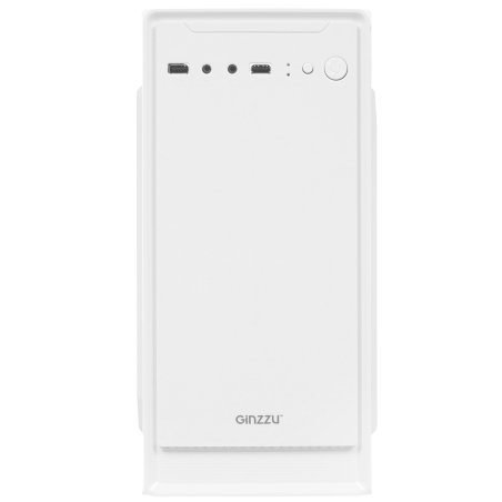 Компьютерный корпус MiniTower Ginzzu B185 White mATX,2xUSB 2.0, белый,w/o PSU, w/o fan (Ginzzu B185)