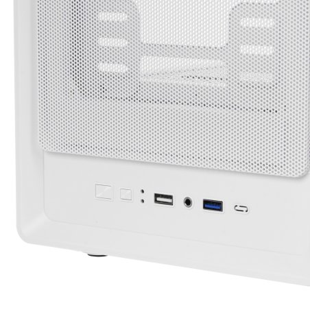 Компьютерный корпус Ginzzu A390 белый Window RGb подсветка 1*USB 3.0, 2*USB 2.0, AU