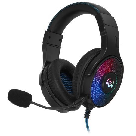 Игровые наушники SVEN AP-U1500MV с микрофоном черные (USB, LED, 7.1, mini jack O 3,5 мм (4 pin), 50 мм, RGb подсветка)