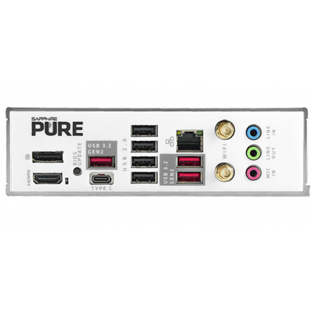 Материнская плата Sapphire B850M PURE WIFI B850, AM5, 4*DDR5, 2*PCIEx16, 2*M.2, 2*TypeC, 3*USB3.2Gen2, 2*USB3.2Gen1, 6*USB2.0, 4*SATA3.0, 2.5G, DP, HDMI, M-ATX, RTL