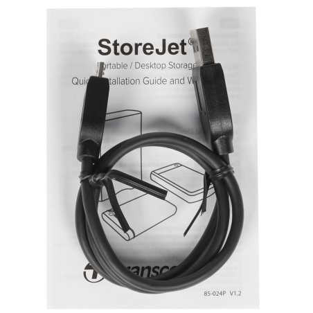 Внешний HDD 2.5" Transcend StoreJet 25H3, 4TB, USB 3.2 Gen 1 Type-A, 5400 rpm, фиолетовый