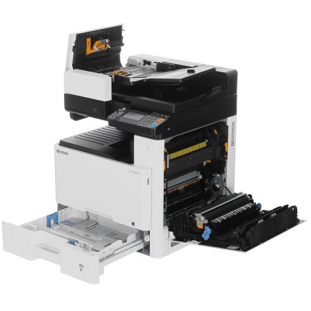 МФУ лазерное Kyocera Ecosys M8124cidn (1102P43NL0), A3, цветной, печ. до 24 стр/мин. (А4) до 12 стр/мин. (А3), скан. до 50 стр/мин., 1200 x 1200 dpi (печать) 600x600dpi (скан.), USB, RJ-45, NFC, Air Print, Mopria