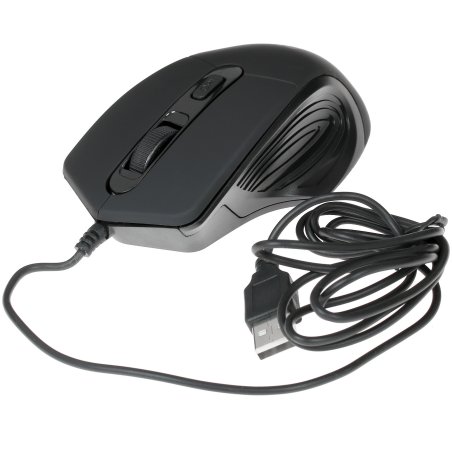 Мышь проводная Defender Datum MB-347 черный, 1600 dpi, USB, кнопки - 4