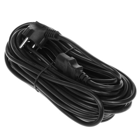 Кабель питания Cablexpert PC-186-1-10M, 10м, Schuko- C13, 3x1кв.мм, черный, с заземлением, пакет